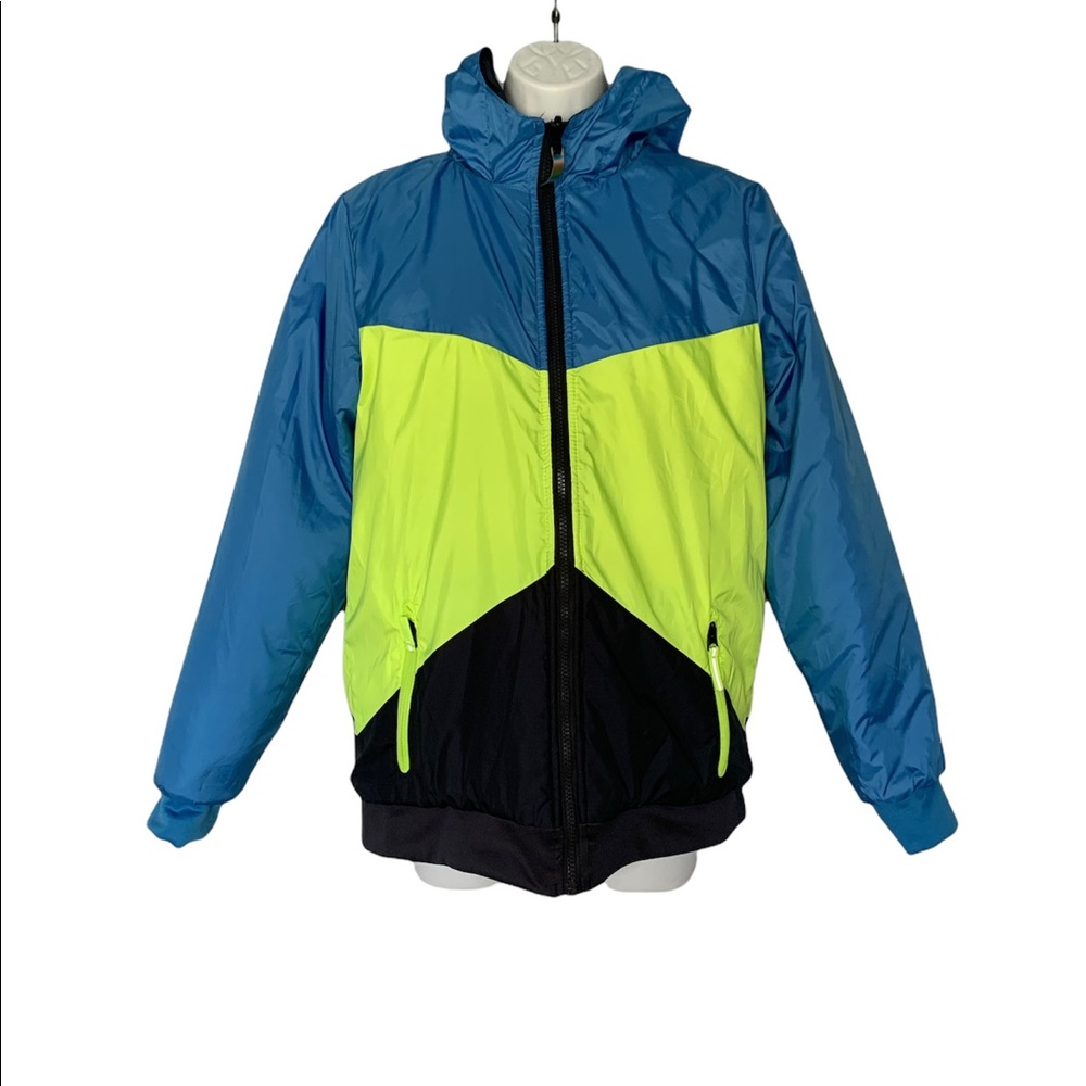 Champion Boys Reversible Quilted Windbreaker Jacket Hooded Size XL 16